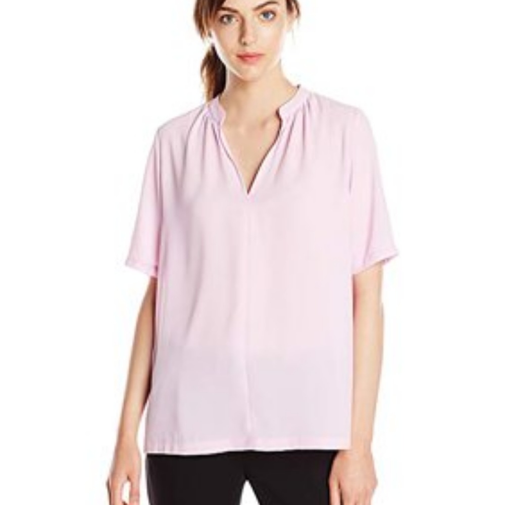NYDJ Women's Double Georgette Pop Over Blouse - Picture 3 of 5